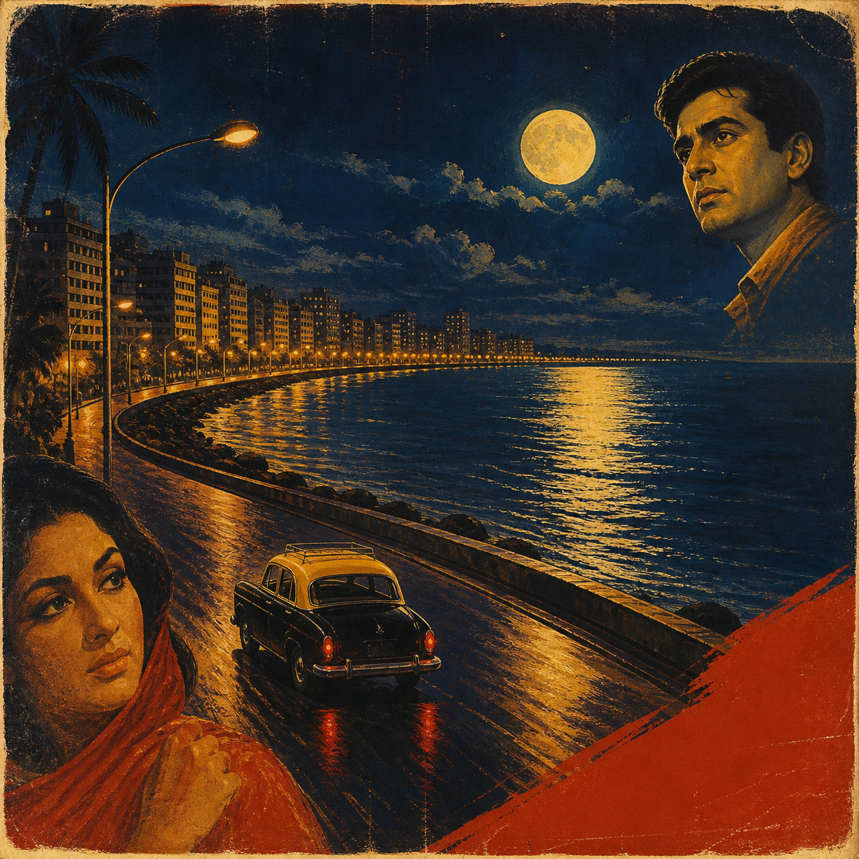 Moonlit Marine Drive illustrated cover